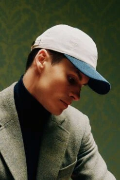 Adjustable Two-Tone Cord Baseball Cap -Lock & Co. Hatters ADJUSTABLE TWO TONE CORD BASEBALL CAP LIFESTYLE SHOT 1