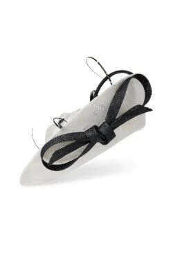 Assam White And Black Saucer Hat -Lock & Co. Hatters ASSAM BLACK 1