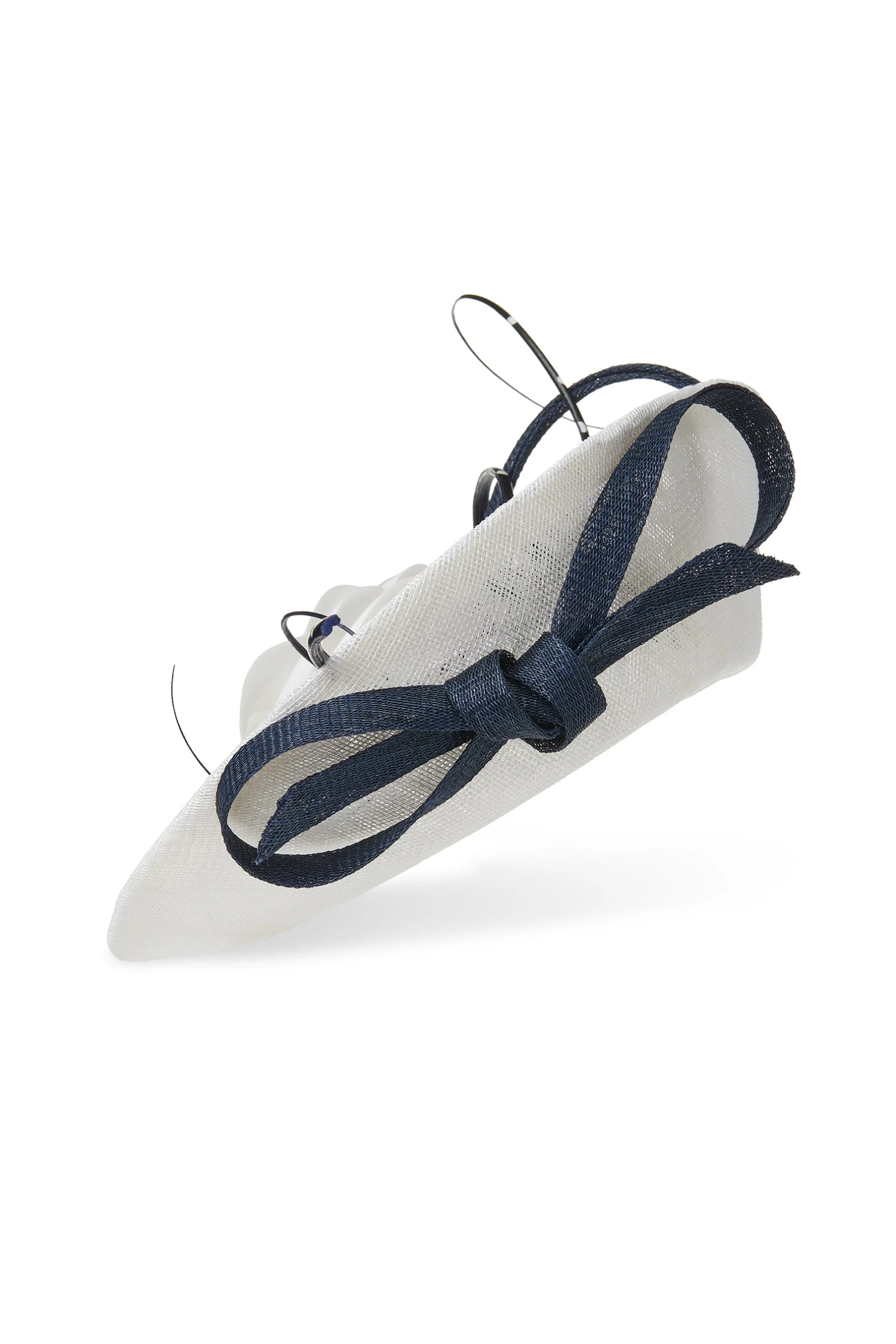 Assam White And Navy Saucer Hat 3 Assam White And Navy Saucer Hat - Image 3