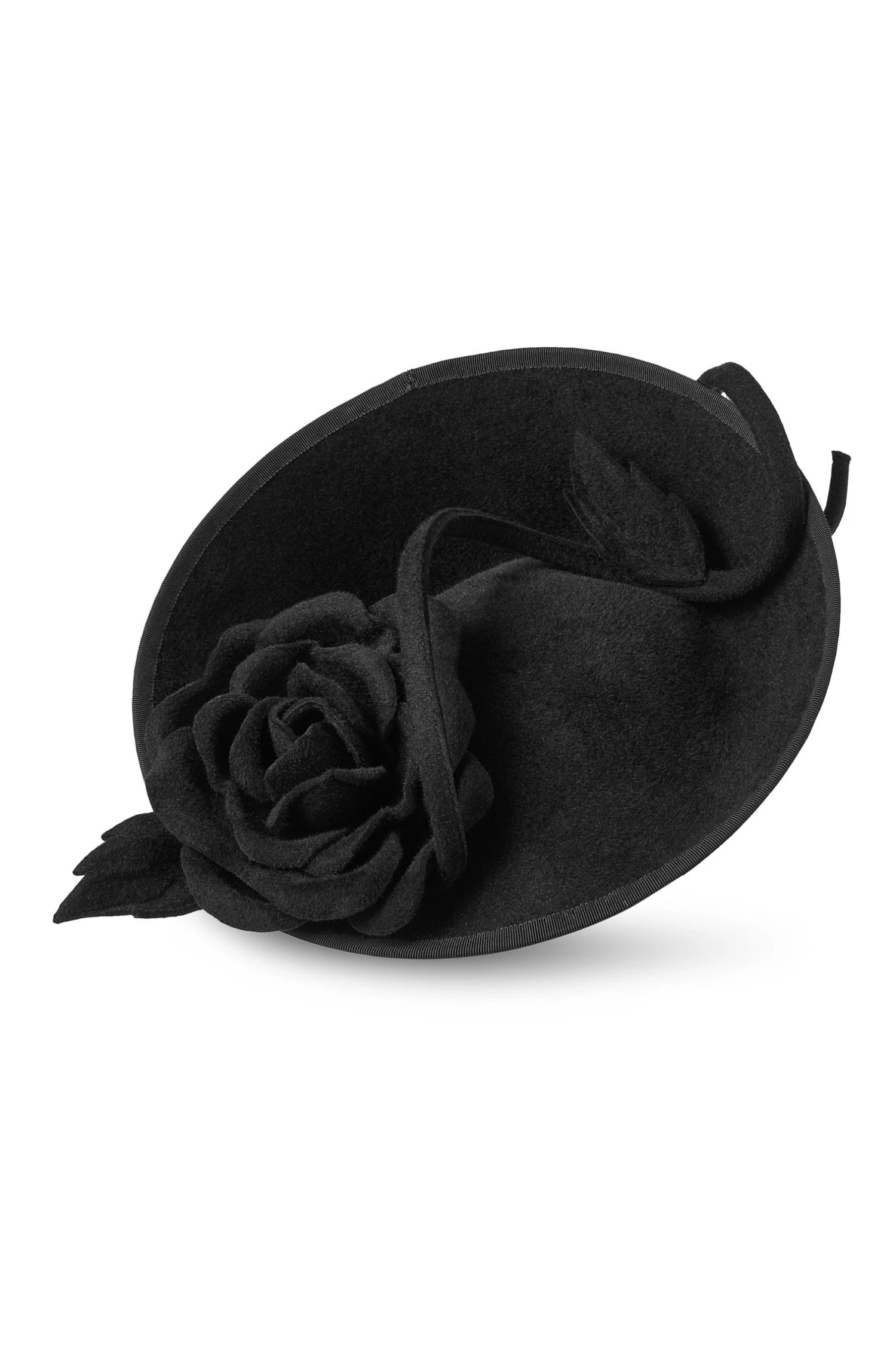 Black Belgravia Rose Hat 5 Black Belgravia Rose Hat - Image 5