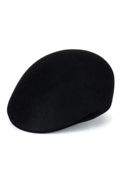 Blocked Felt Cap -Lock & Co. Hatters BLOCKED FELT CAP BLACK Product Shot 1