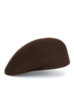 Blocked Felt Cap -Lock & Co. Hatters BLOCKED FELT CAP BROWN Product Shot 2