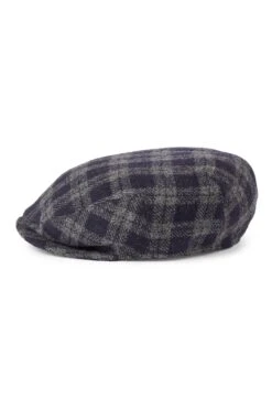 Darcy Navy Check Flat Cap -Lock & Co. Hatters DARCY NAVY CHECK FLAT CAP 2