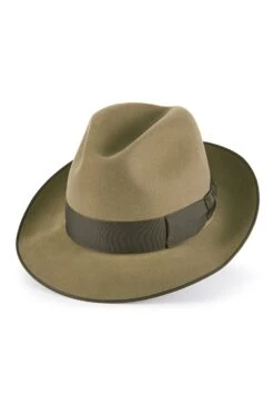Escorial Wool Albany Trilby 11 Escorial Wool Albany Trilby -Lock & Co. Hatters ESCORIAL WOOL ALBANY TRILBY TAUPE Product Shot 1