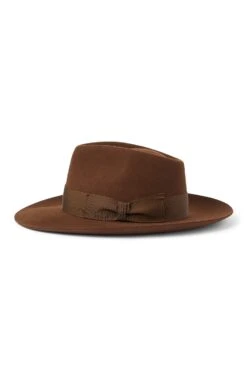 Escorial Wool Stafford Fedora -Lock & Co. Hatters ESCORIAL WOOL STAFFORD FEDORA BROWN Product Shot 2