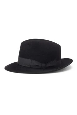 Haydock Black Fedora 9 Haydock Black Fedora -Lock & Co. Hatters HAYDOCK BLACK TRILBY Product Shot 3