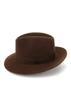 Haydock Fedora -Lock & Co. Hatters HAYDOCK TRILBY BROWN Product Shot 2