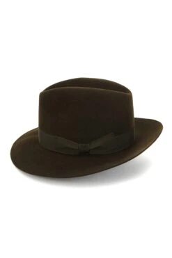 Haydock Fedora -Lock & Co. Hatters HAYDOCK TRILBY GREEN Product Shot 2