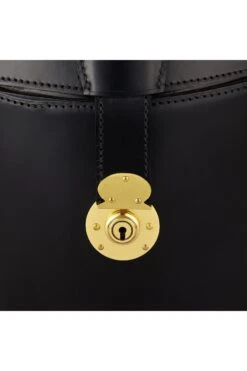 Leather Top Hat Bucket 12 Leather Top Hat Bucket -Lock & Co. Hatters LEATHER TOP HAT BUCKET BLACK 3