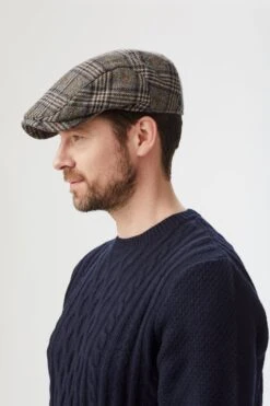 Lynton Grey Flat Cap -Lock & Co. Hatters LyntonGreyFlatCap 29405