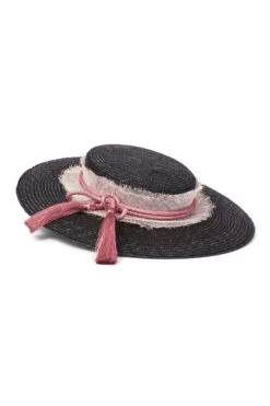 Nevada Boater 8 Nevada Boater -Lock & Co. Hatters NEVADA BOATER BLACK PINK