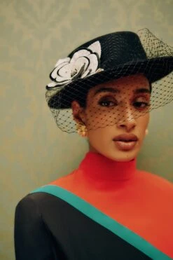 Lock & Co. Hatters -Lock & Co. Hatters NOVAK BLACK VEILED BOATER LIFESTYLE SHOT 1 6b66dabc 0054 4dd3 867b bd48b9c6c321