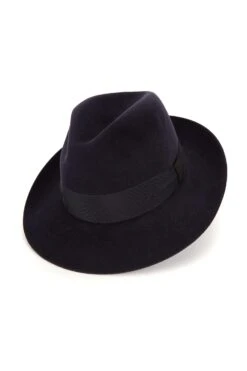 Prague Fedora -Lock & Co. Hatters PRAGUE FEDORA NAVY Product Shot 1