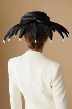 Lock & Co. Hatters -Lock & Co. Hatters SENCHA BLACK WIDE BRIM HAT 2