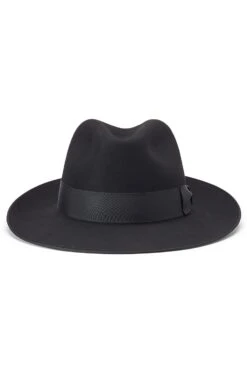 St James's Black Fedora 8 St James's Black Fedora -Lock & Co. Hatters ST JAMES S BLACK FEDORA Product Shot 2