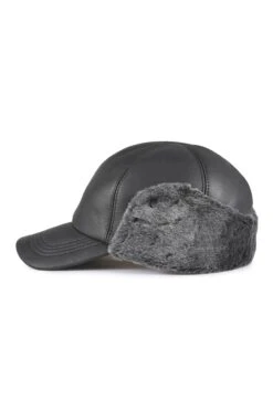Winnipeg Sheepskin Baseball Cap -Lock & Co. Hatters WINNIPEG SHEEPSKIN BASEBALL CAP BLACK 2